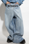 VETEMENTS BLUE Jeans with logo
