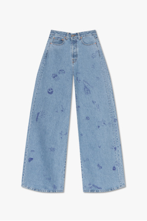 Jeansy z szerokimi nogawkami od VETEMENTS