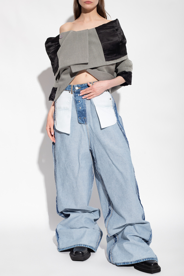 VETEMENTS Jeans with inside-out effect