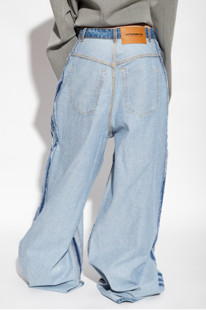 VETEMENTS Jeans with inside-out effect