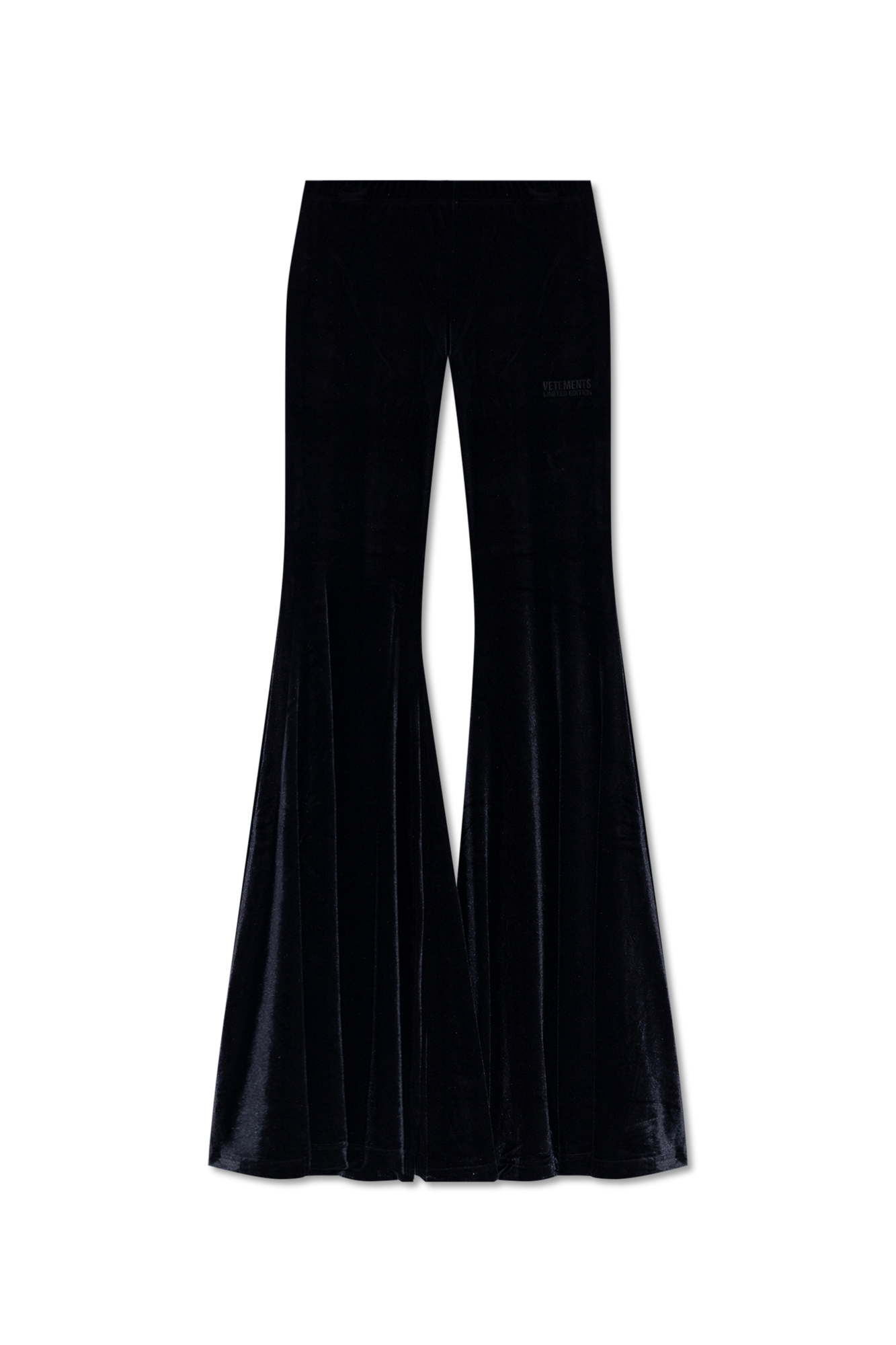 VETEMENTS Velvet trousers Pattern with logo