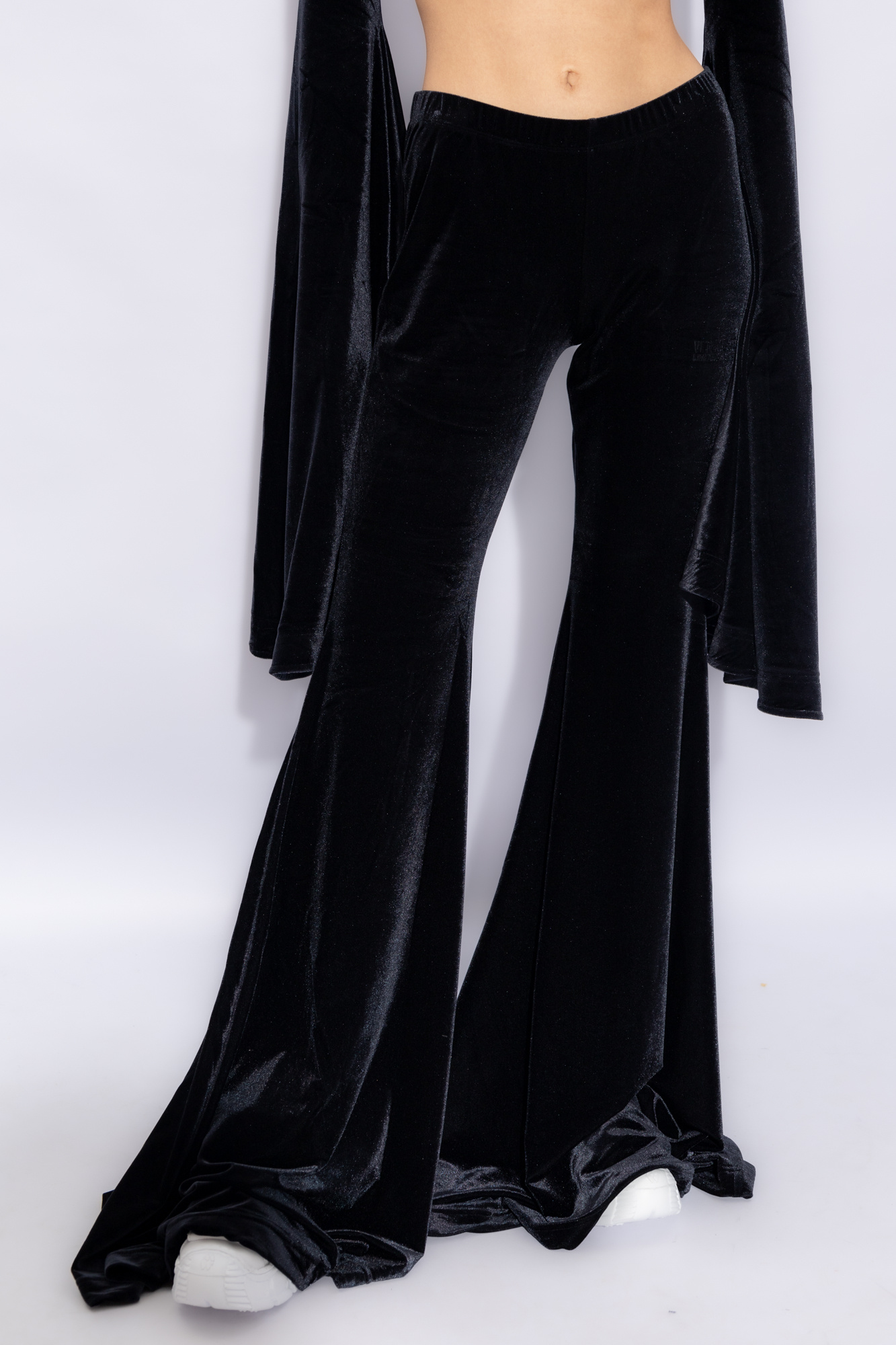 VETEMENTS Velvet trousers Pattern with logo