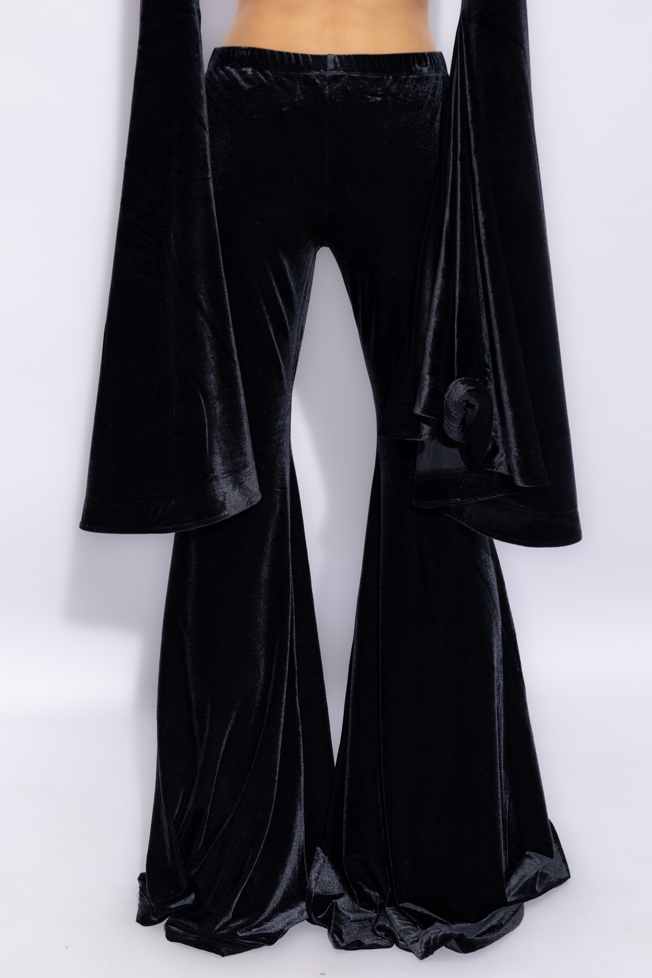 VETEMENTS Velvet trousers Pattern with logo