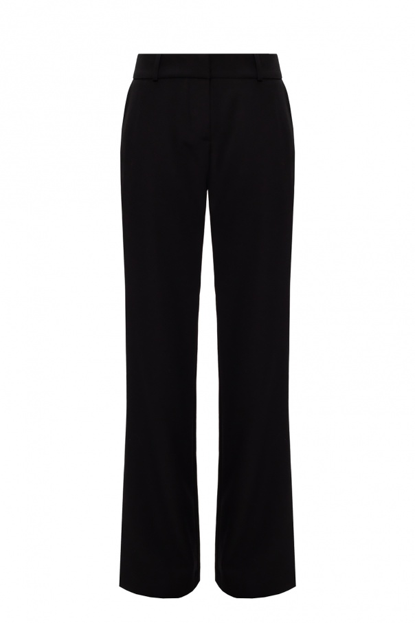 Balmain Wool pleat-front trousers