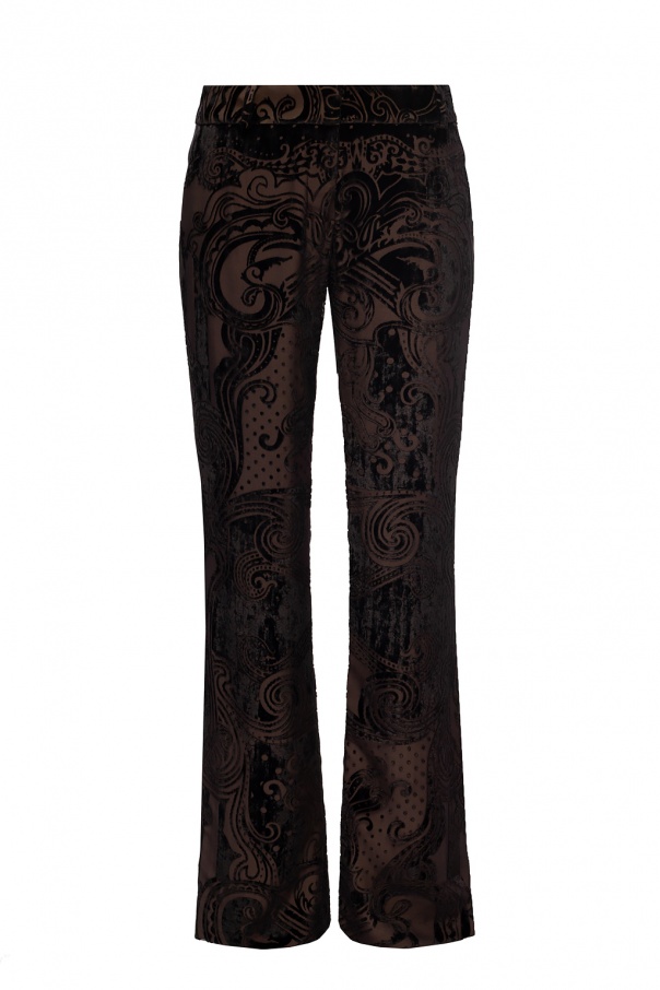 Balmain Patterned pleat-front trousers