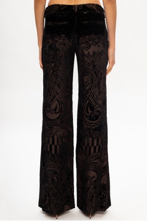 Balmain Patterned pleat-front trousers