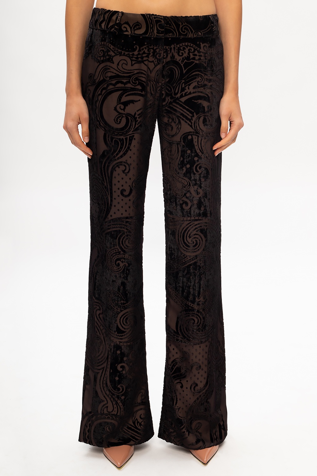 Balmain Patterned pleat-front trousers