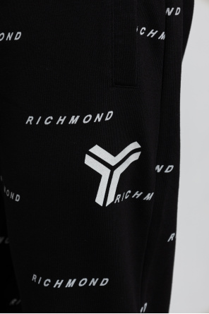 John Richmond Versace Jeans Couture logo-print layered slides Schwarz