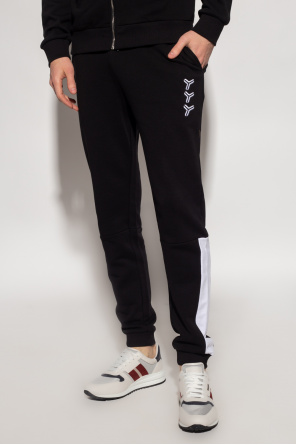 John Richmond tapered drawstring track pants Blue