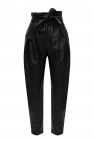 Red Valentino BLACK Leather trousers