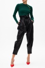 Red Valentino BLACK Leather trousers