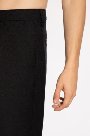 Button Through Midi Poplin Dress Pleat-front trousers