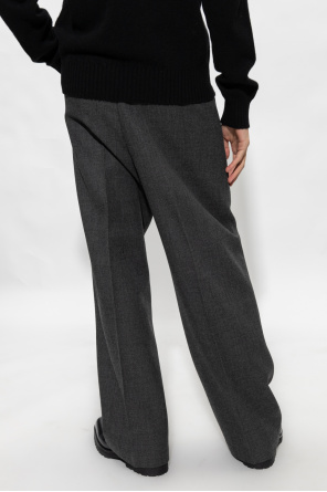 side logo-patch track pants Pleat-front trousers