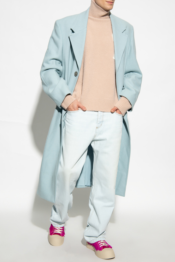 Ami Alexandre Mattiussi Love ruffle-trim shorts Blue