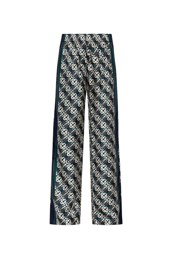Silk trousers with monogram od Casablanca