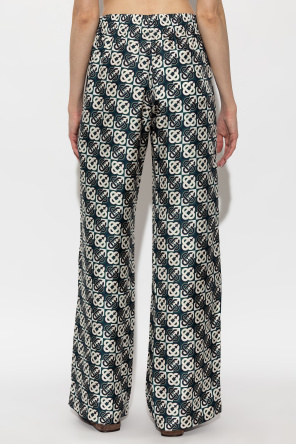 Casablanca Silk trousers with monogram