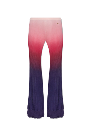 Trousers with flared legs