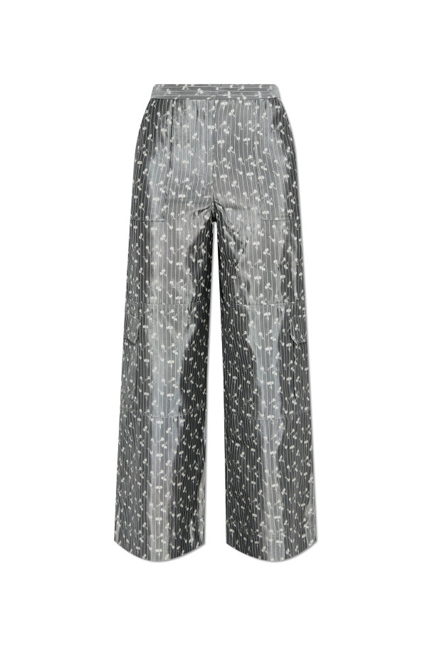 Ganni Floral print cargo trousers