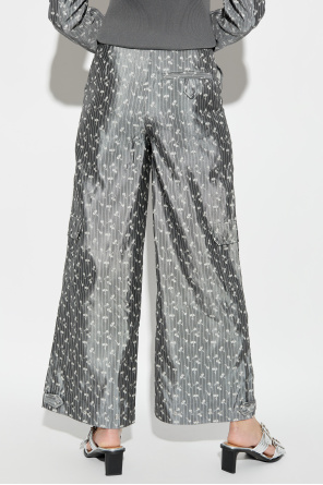 Ganni Floral print cargo trousers