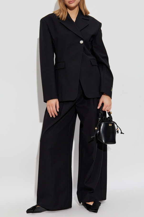 Ganni Hosen mit weiten Beinen