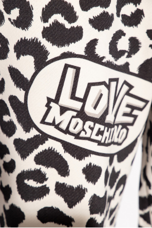 Love Moschino Check Print Biker Leggings pink