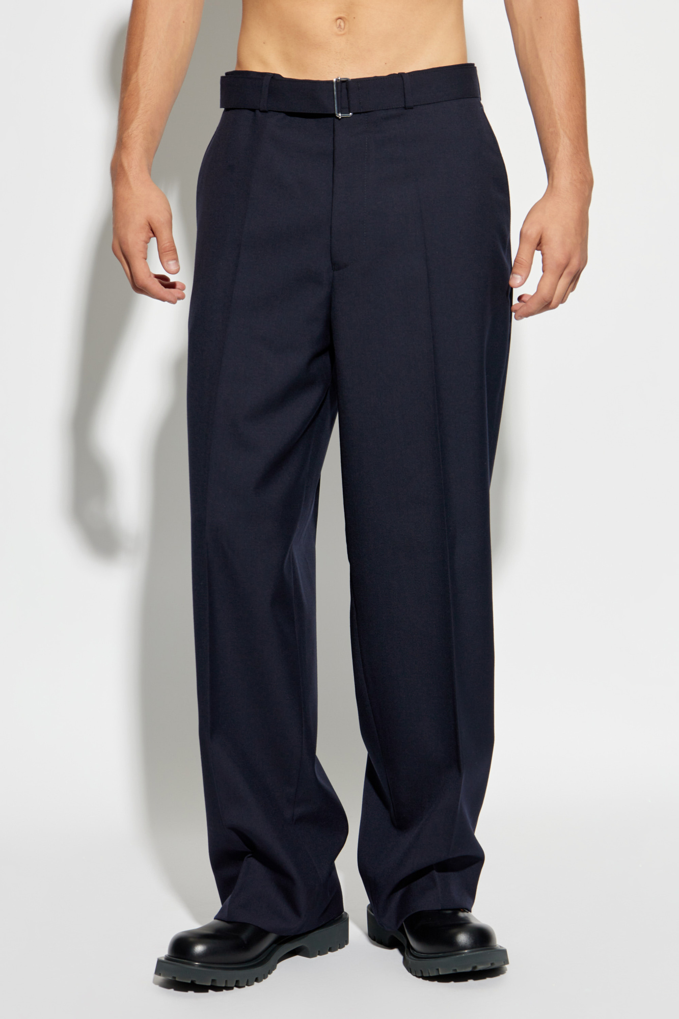 Officine Generale Wool Trousers with Crease