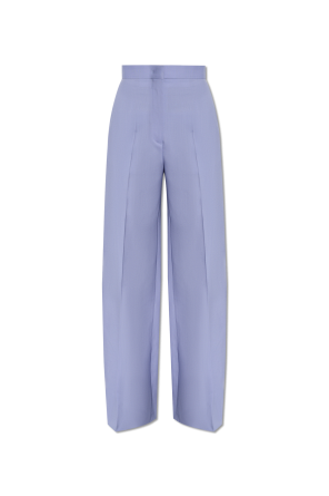 Pleat-front trousers od Long Sleeve Shawl Collar Blouson Jacket