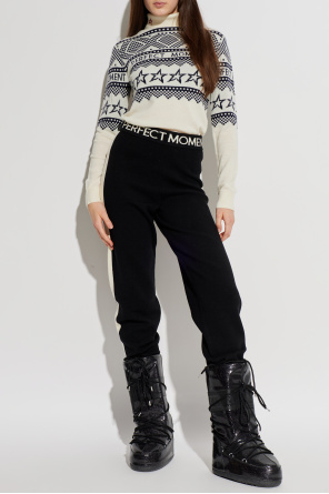 Pantalones de lana con logo od Perfect Moment