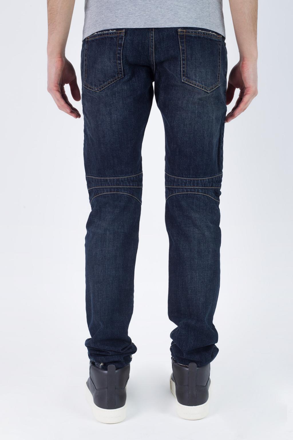dark blue balmain jeans