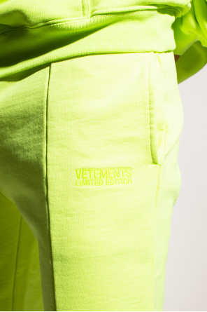 Logo leggings in yellow - Vetements