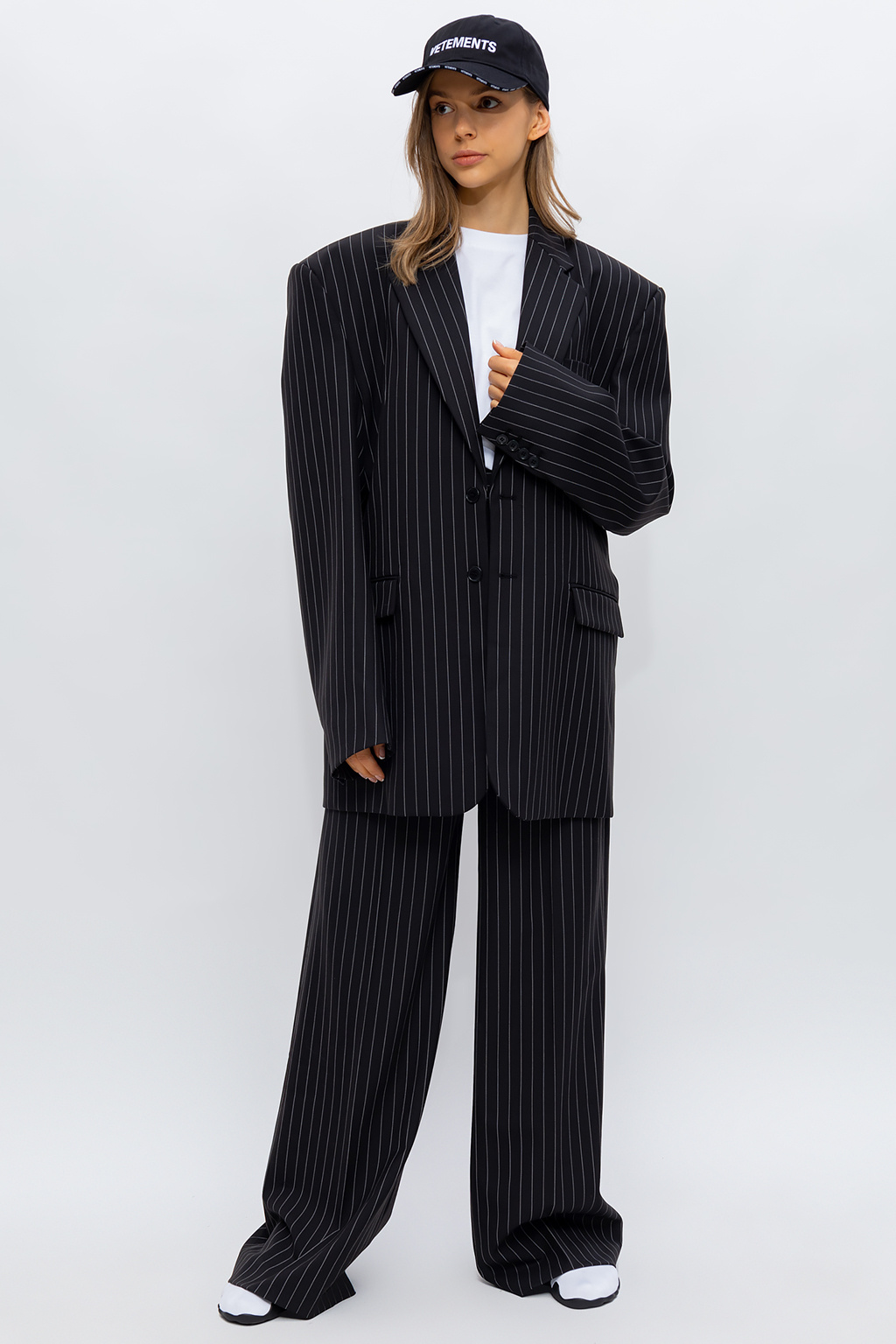 VETEMENTS Striped wool trousers