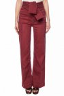 Ulla Johnson BURGUNDY ‘Wade’ waist tie jeans