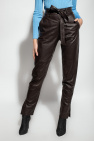 side-stripe cropped leggings  Leather trousers