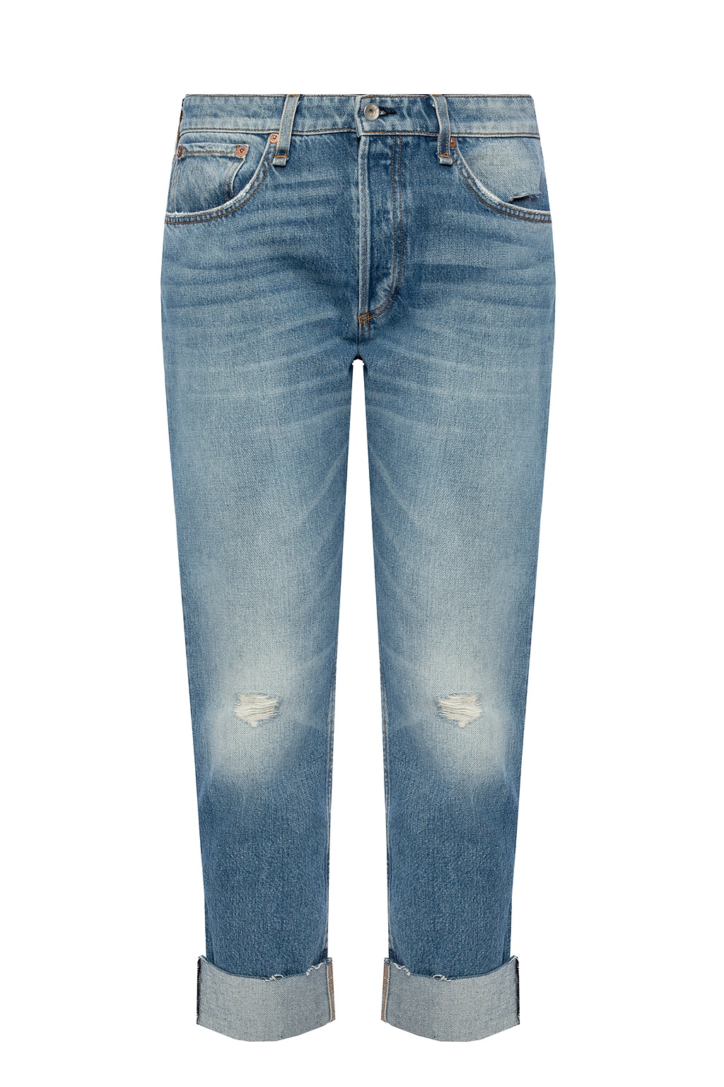 Bone 'Rosa' trousers with raw edge 
