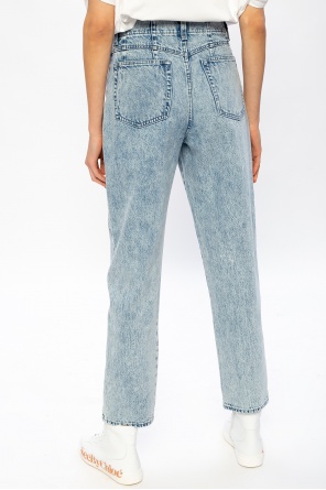 Ulla Johnson Rowan flared shorts  ‘Venus’ stone-washed trousers