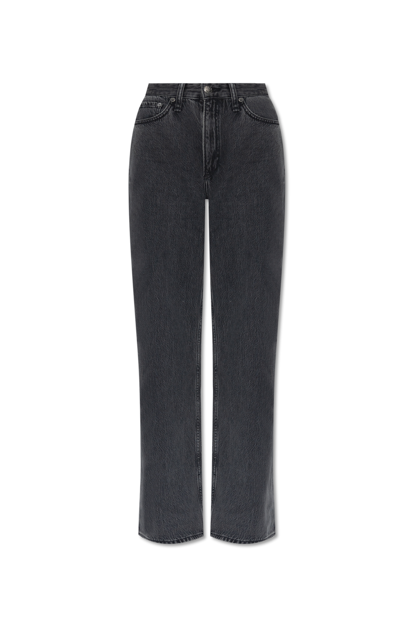 Rose Grain de Malice Jeans courts - Black 'Logan' wide leg jeans