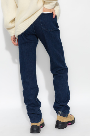 Acler Brooks graphic-print dress  ‘Harlow’ straight leg jeans
