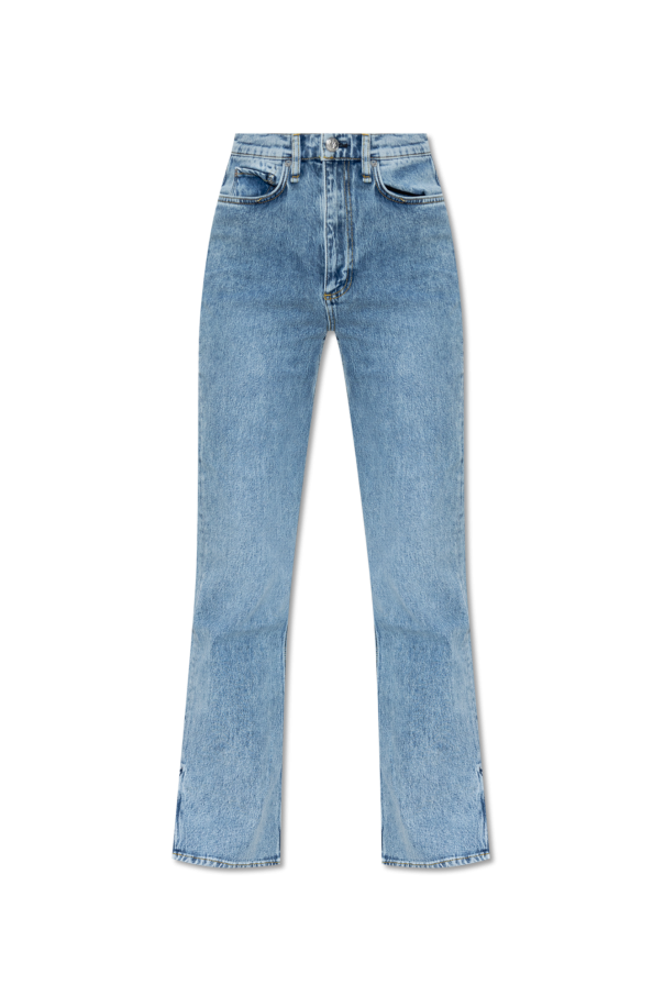 Wool blend bootcut pants with a hook-and-eye and button closure and pockets  ‘Peyton’ bootcut jeans