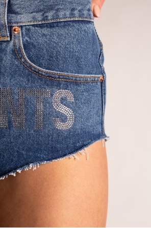 VETEMENTS Denim shorts with logo