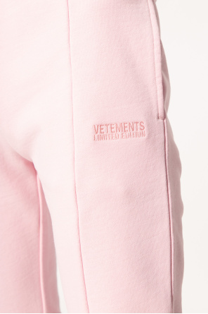 VETEMENTS Logo-embroidered sweatpants