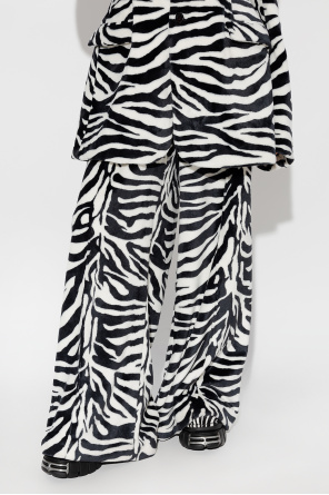 VETEMENTS Trousers with animal motif