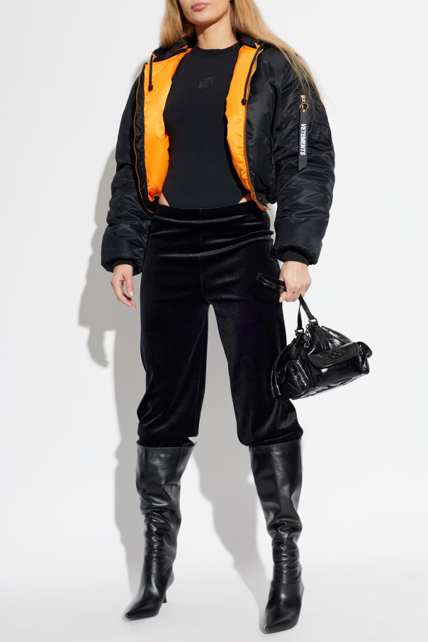 VETEMENTS Velour sweatpants