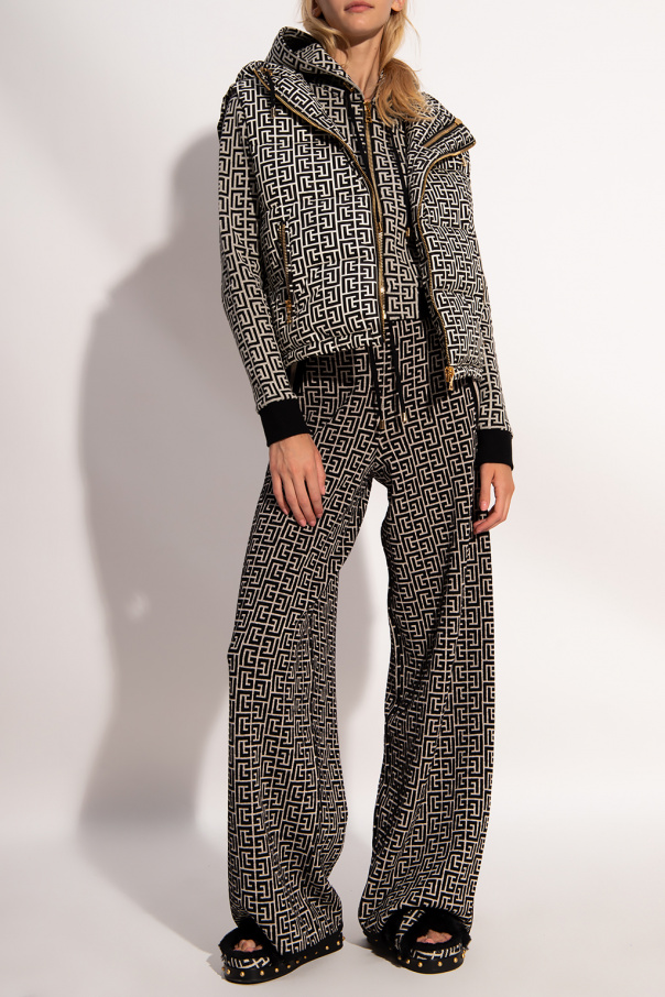 Balmain Wool and linen blend Dare2B trousers