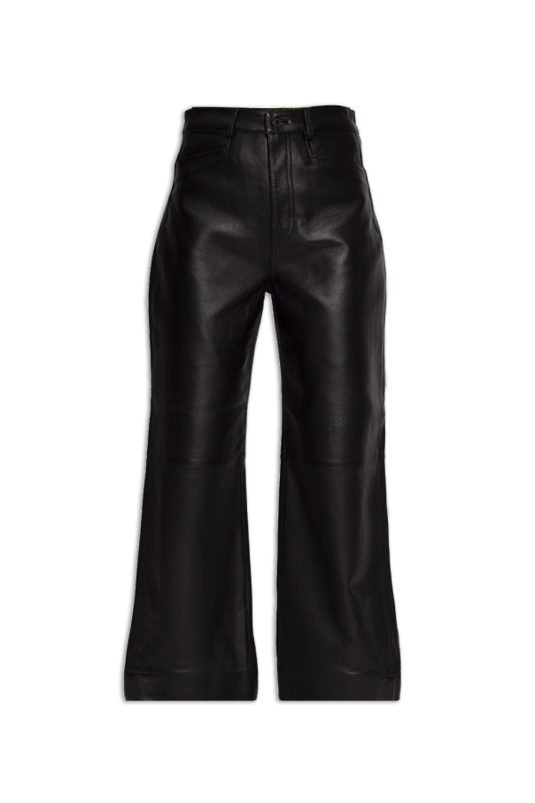 Neje Sl Short Dress 10100937 Leather trousers Sara with logo