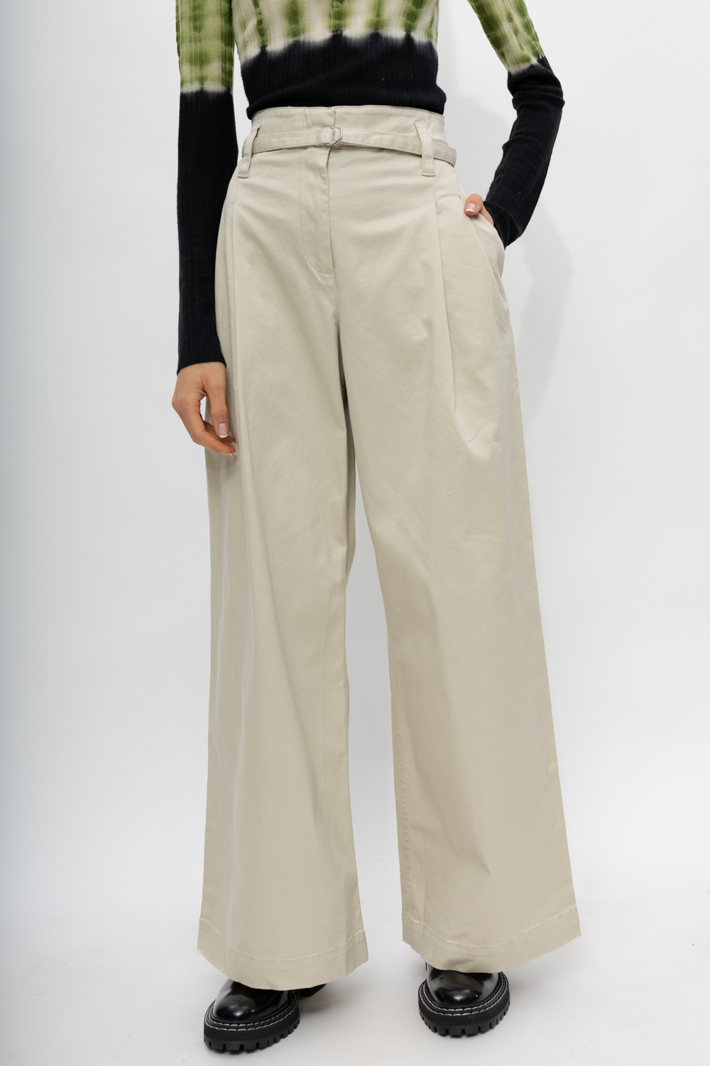 River Island Jean slim à délavage foncé Trousers with wide legs