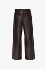 Proenza Schouler White Label BROWN Leather trousers