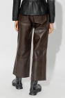 Proenza Schouler White Label BROWN Leather trousers