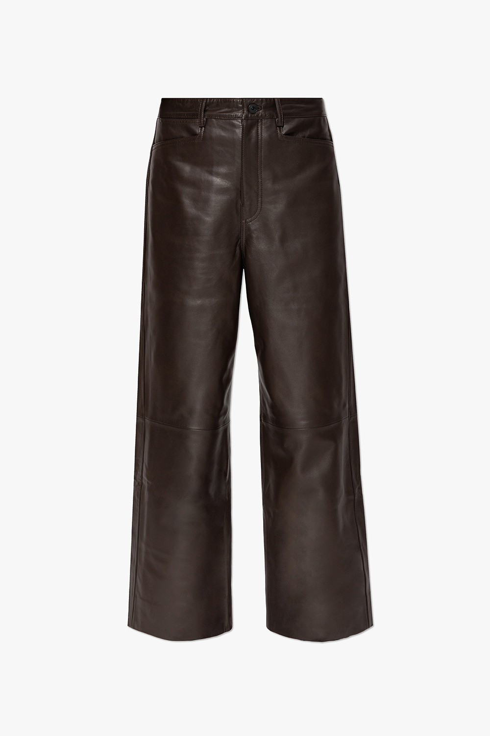 New Look Petite faux leather wet look leggings in black