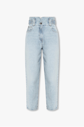 High-waisted jeans