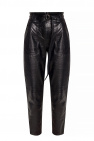 Iro High-waisted leather trousers